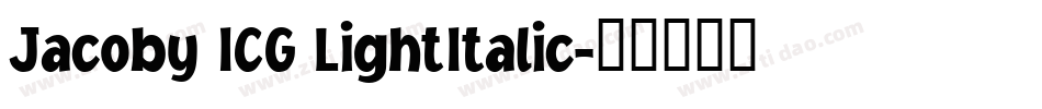 Jacoby ICG LightItalic字体转换